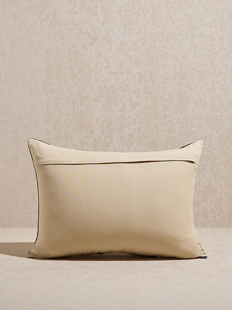 Westside Home Charcoal Stripe Printed Cushion Cover