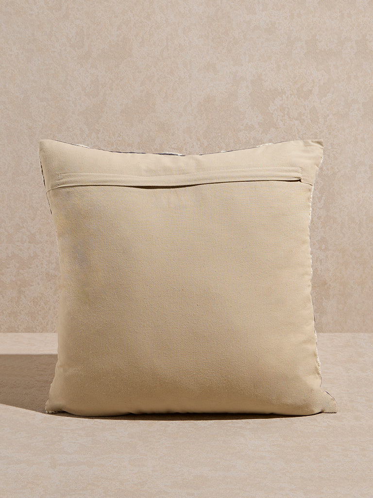 Westside Home Dusty Blue Embroidered Cushion Cover