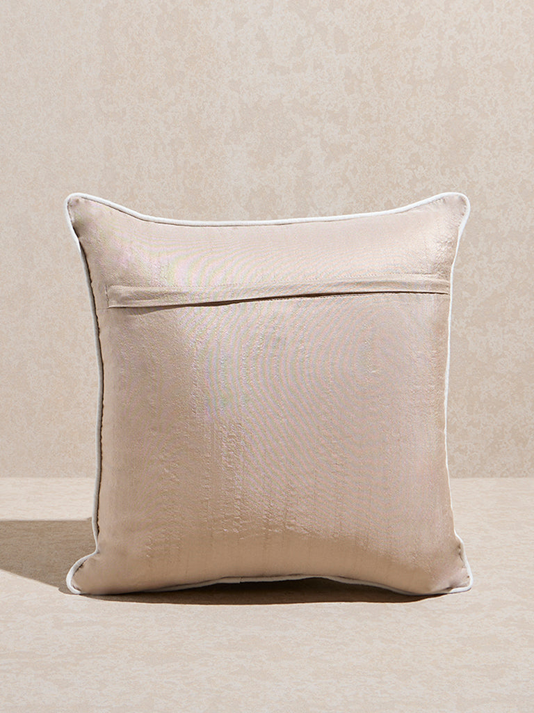 Westside Home Dusty Blue Toile Embroidered Cushion Cover