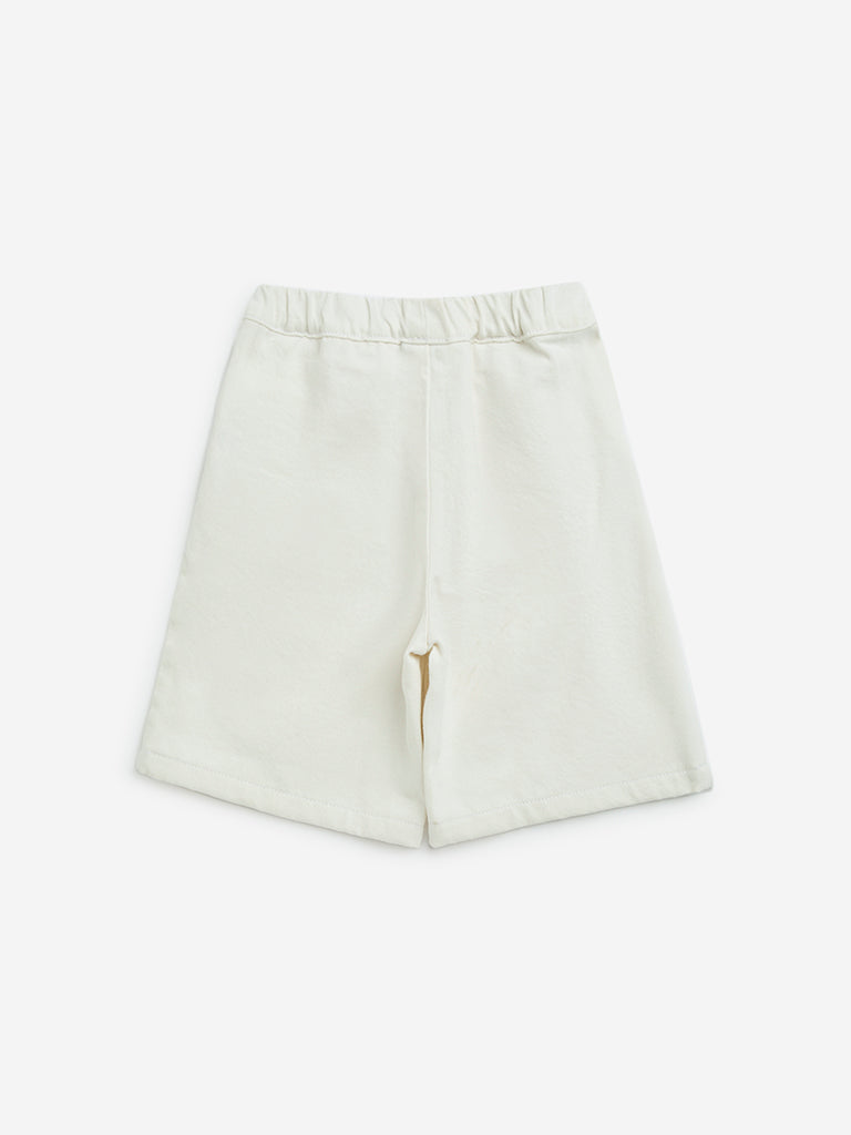 HOP Kids Off-White High-Rise Denim Shorts