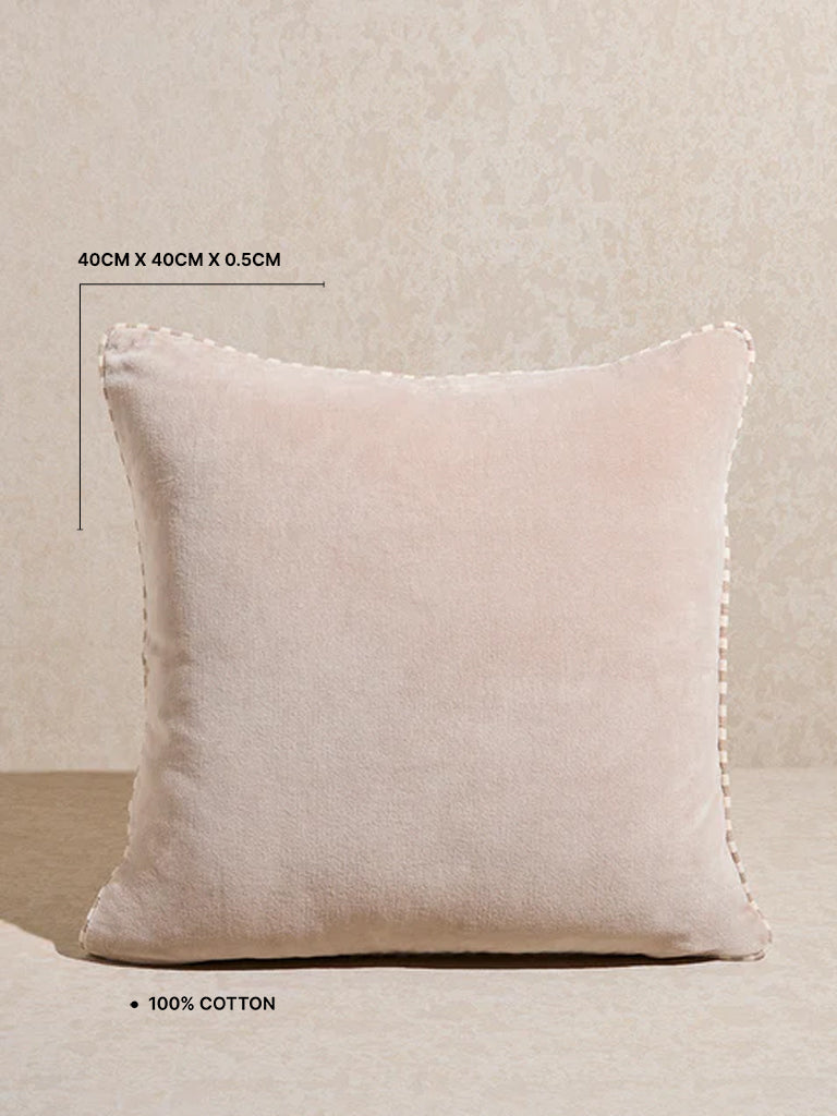 Westside Home Taupe Velveteen Cushion Cover