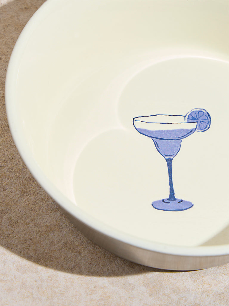 Westside Home White Pet Drinking Bowl - Large