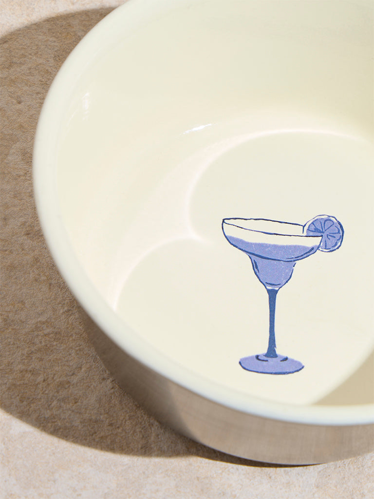 Westside Home White Pet Drinking Bowl - Small