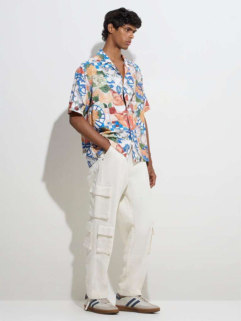 Nuon Multicolour Printed Relaxed-Fit Shirt