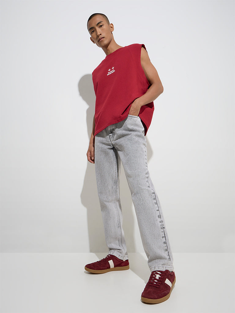 Nuon Light Grey Relaxed - Fit Mid - Rise Jeans