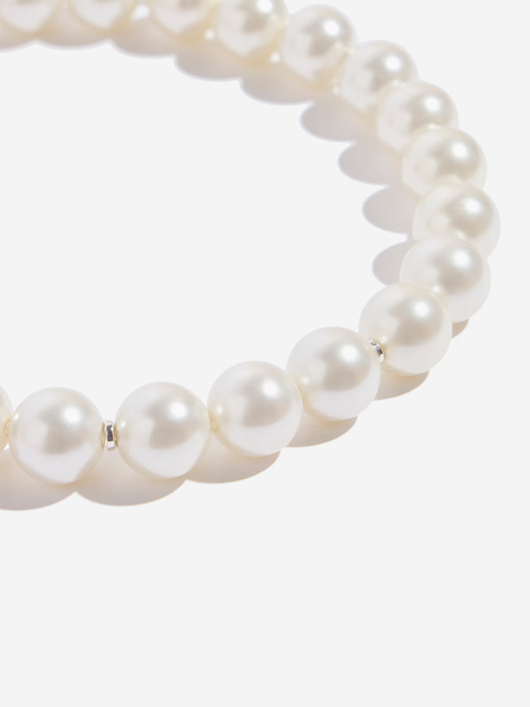 Westside Accessories White Statement Pearl Necklace
