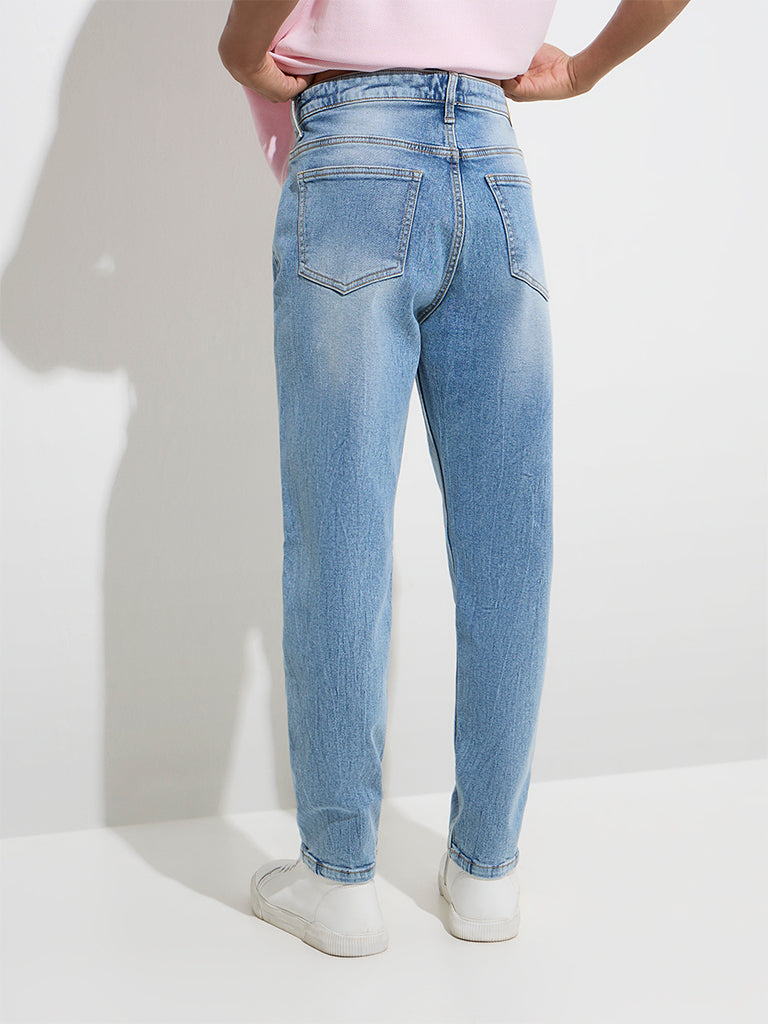 Nuon Light Blue Slim - Fit Mid - Rise Jeans