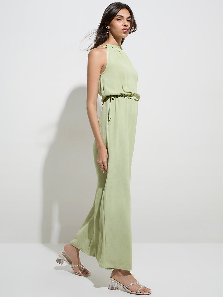 LOV Sage Solid Jumpsuit