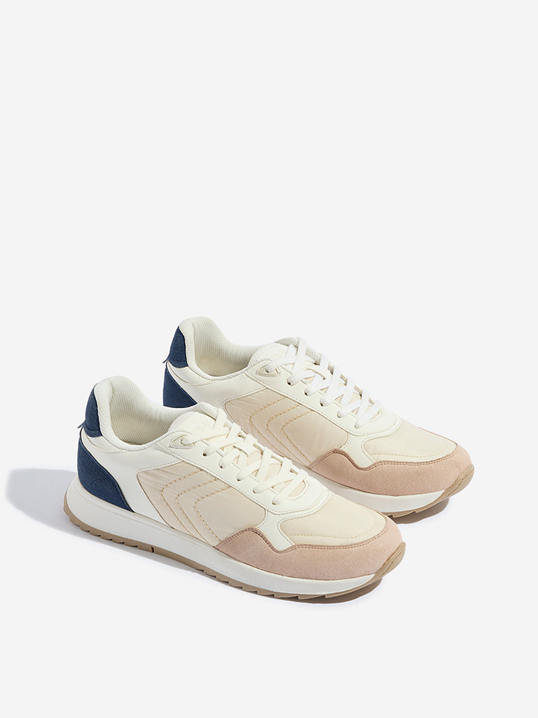 Westside LUNA BLU Women's Navy Lace-Up Sneakers Front View