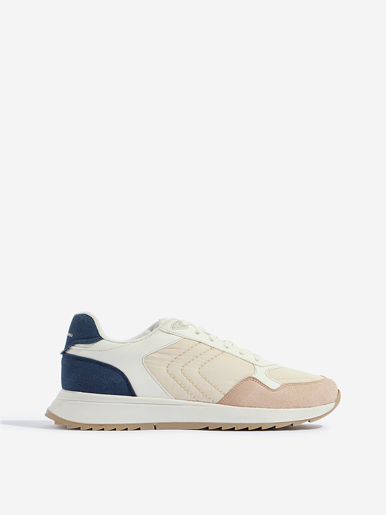 Westside LUNA BLU Women's Navy Lace-Up Sneakers Side View