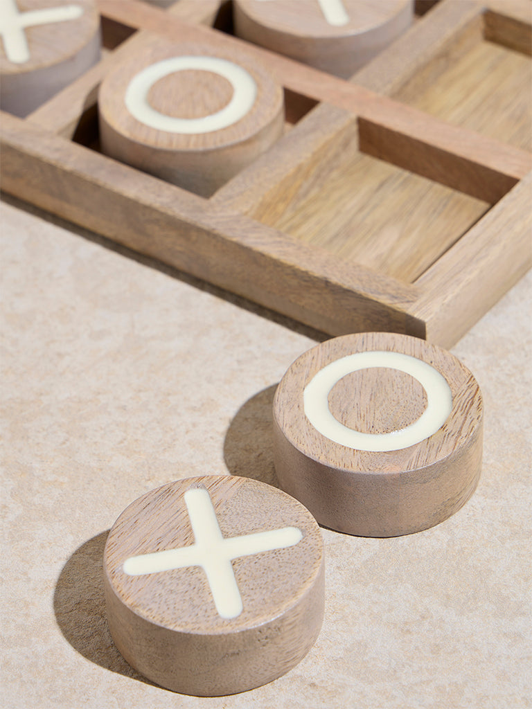 Westside Home Beige Wooden Knots and Crosses Decorative Object