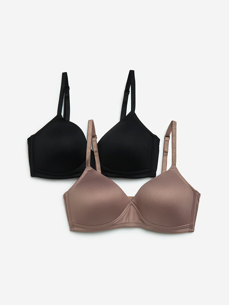 Wunderlove Black Padded Bra- Pack of 2