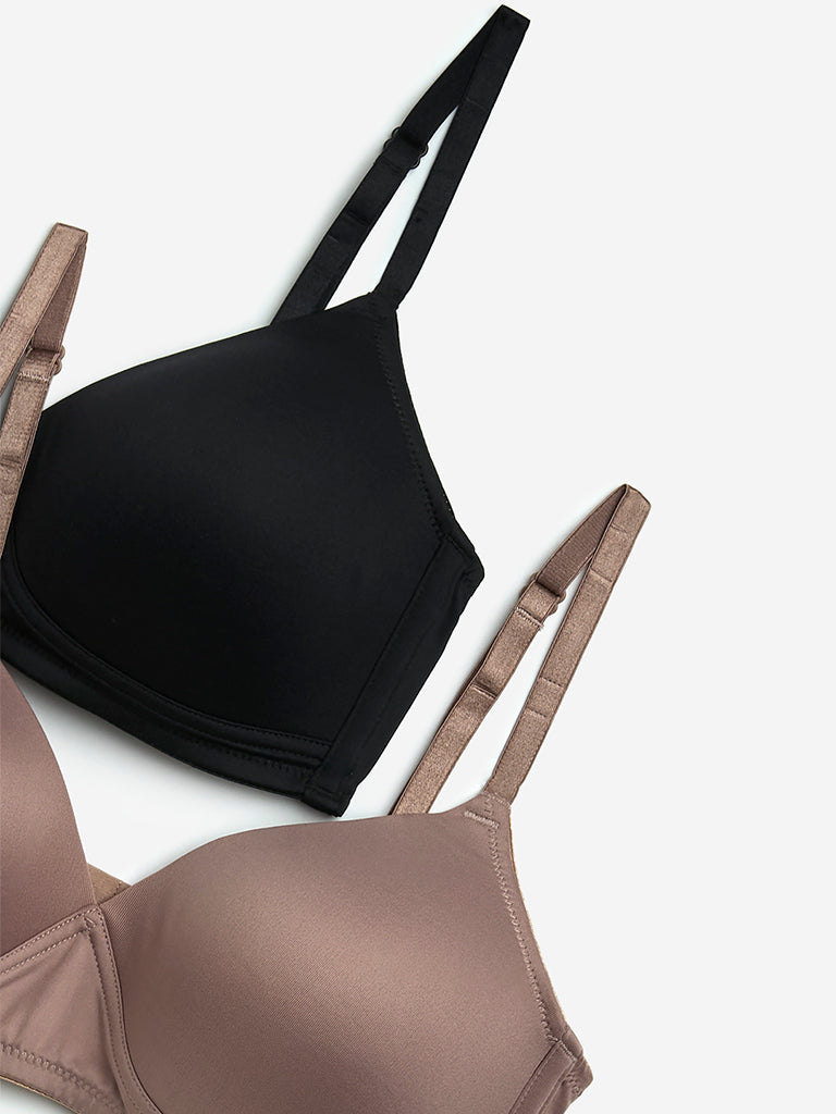 Wunderlove Black Padded Bra- Pack of 2