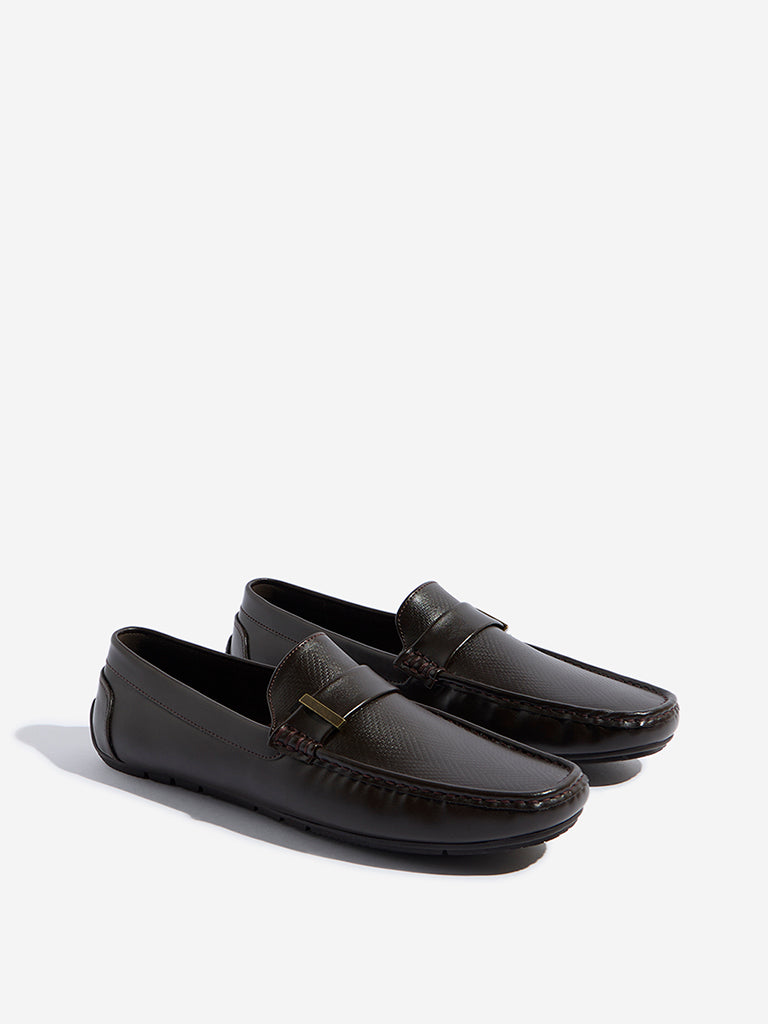 SOLEPLAY Brown Hardware-Detailed Loafers