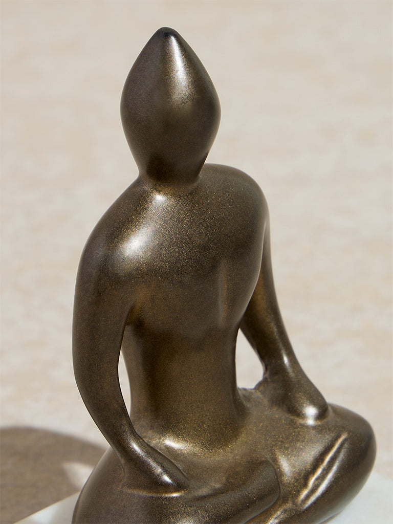 Westside Home Antique Gold Buddha Decorative Showpiece