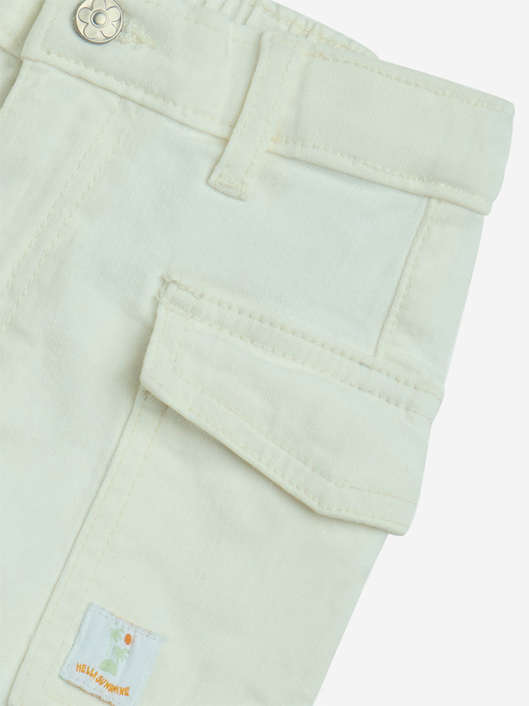 HOP Kids Off-White High-Rise Denim Shorts