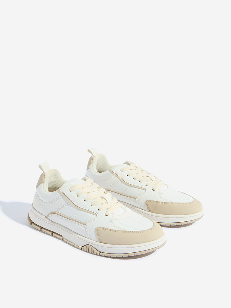 Yellow White Polka Dot Men's Sneakers