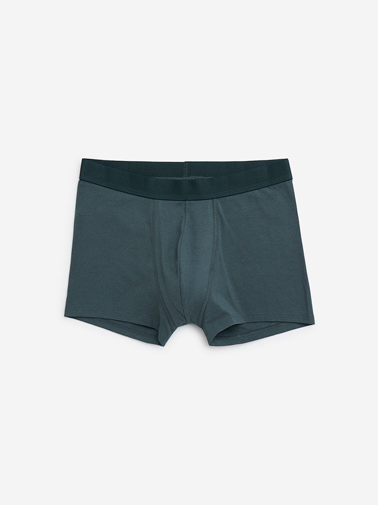 WES Lounge Multicolour Solid Cotton Trunks- Pack of 3