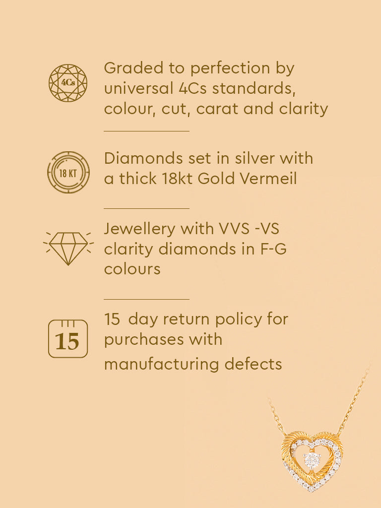 Trendy Lab Diamond Layered Halo Heart Necklace