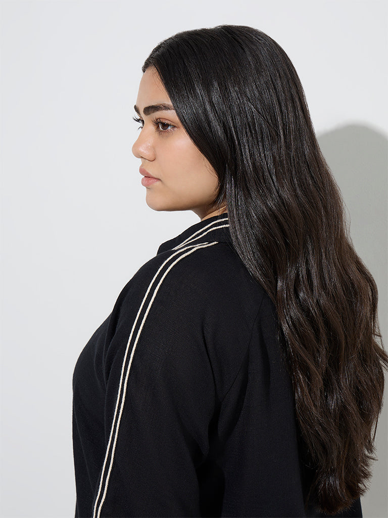 Gia Black Embroidered Shirt