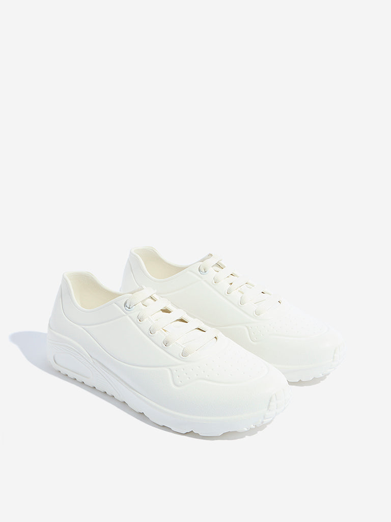LUNA BLU White Lace-Up Sneakers