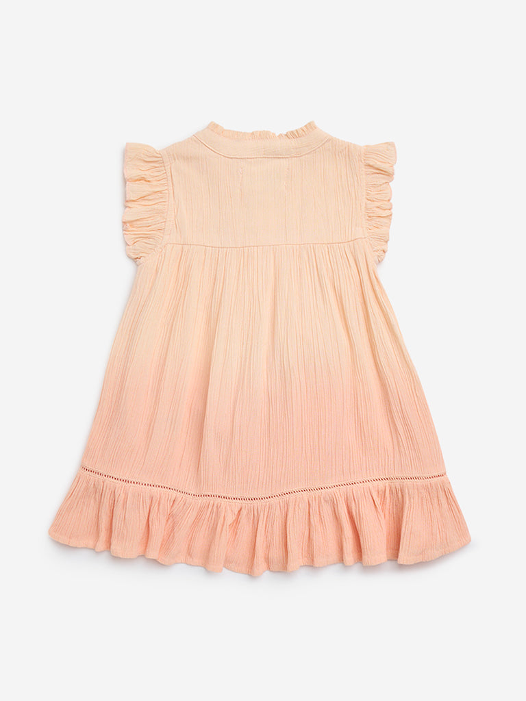 HOP Baby Coral Ombre-Finish A-Line Dress