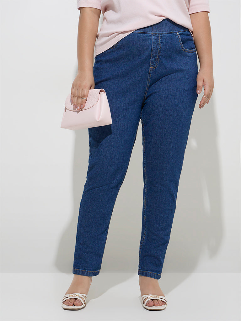 Gia Blue Mid-Rise Denim Jeggings