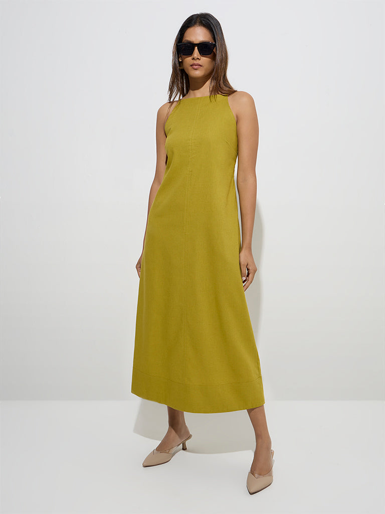 karen millen neon dress Karen Millen Womens Size 8 Laser Cut Mini Dress Halter Neon Orange Scalloped Hem