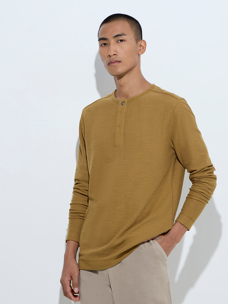 Uniqlo Henley Uniqlo Jeans Style Waffle Henley Neck T-Shirt GU US