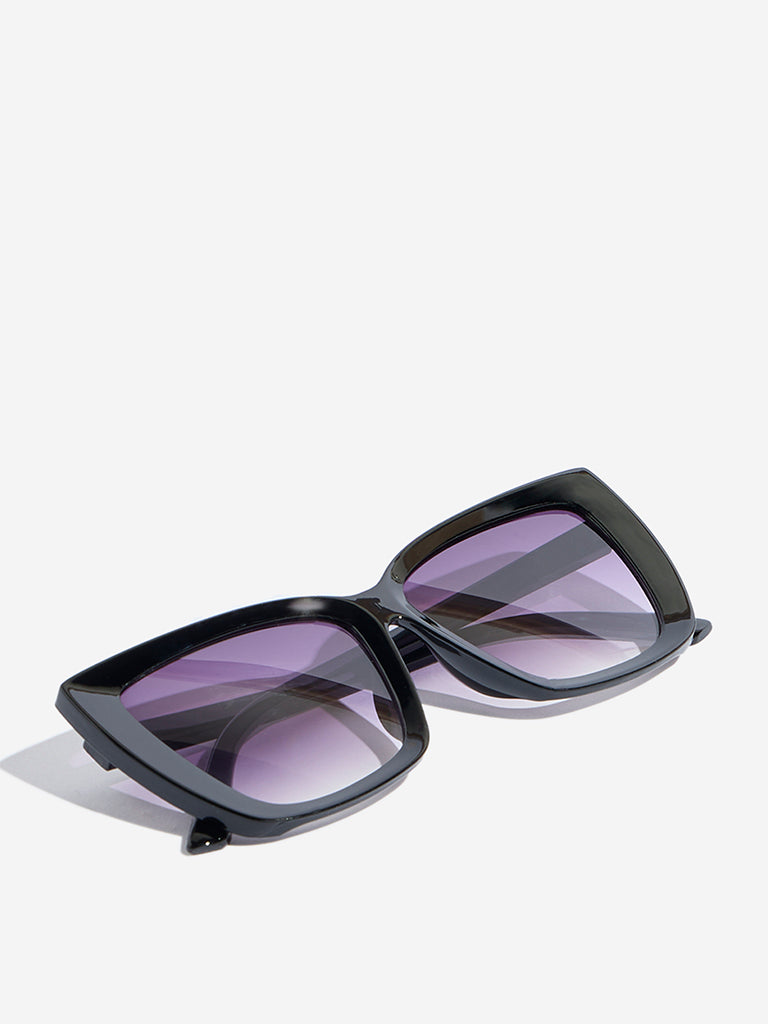 Westside Accessories Black Wayfarer Sunglasses with Pouch