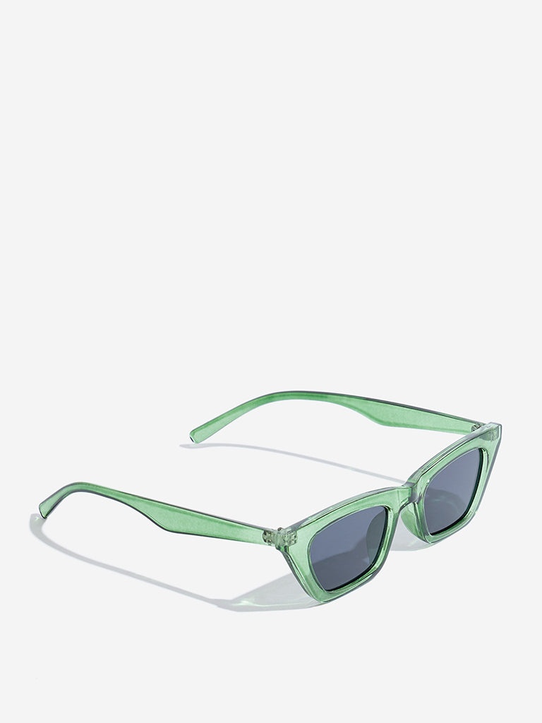Westside Accessories Olive & Black Cat eye Sunglasses with Pouch
