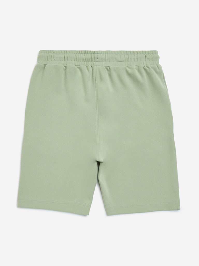 Y&F Kids Sage Relaxed-Fit Mid-Rise Cotton-Blend Shorts