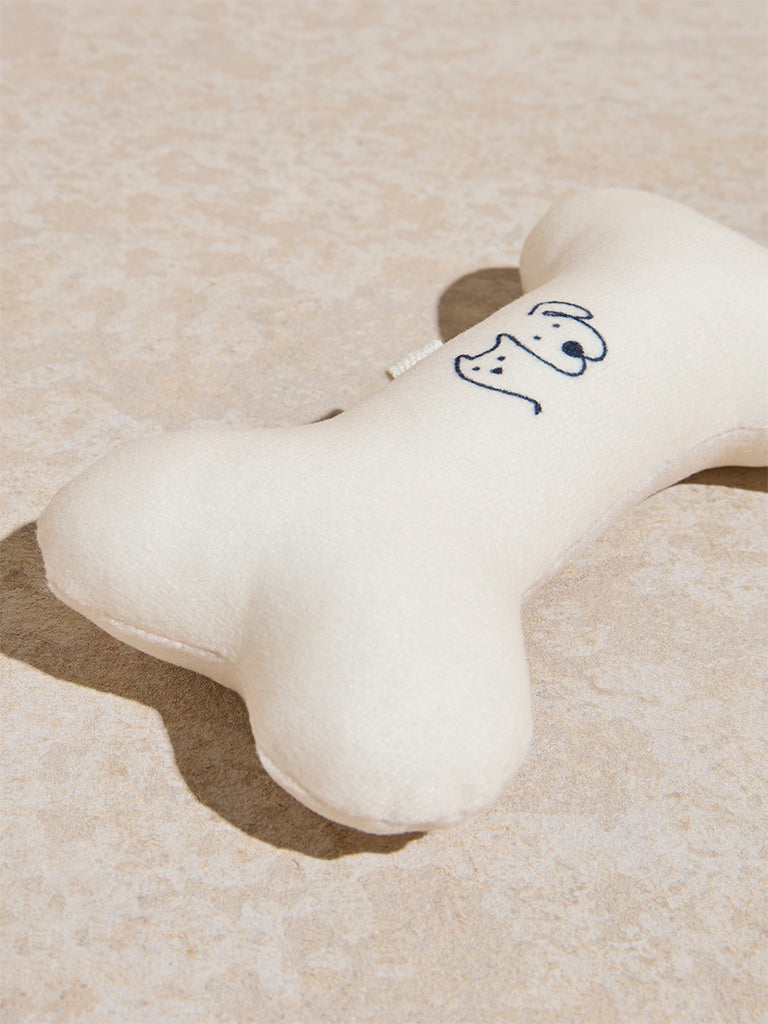 Westside Home White Bone-Shaped Pet Toy