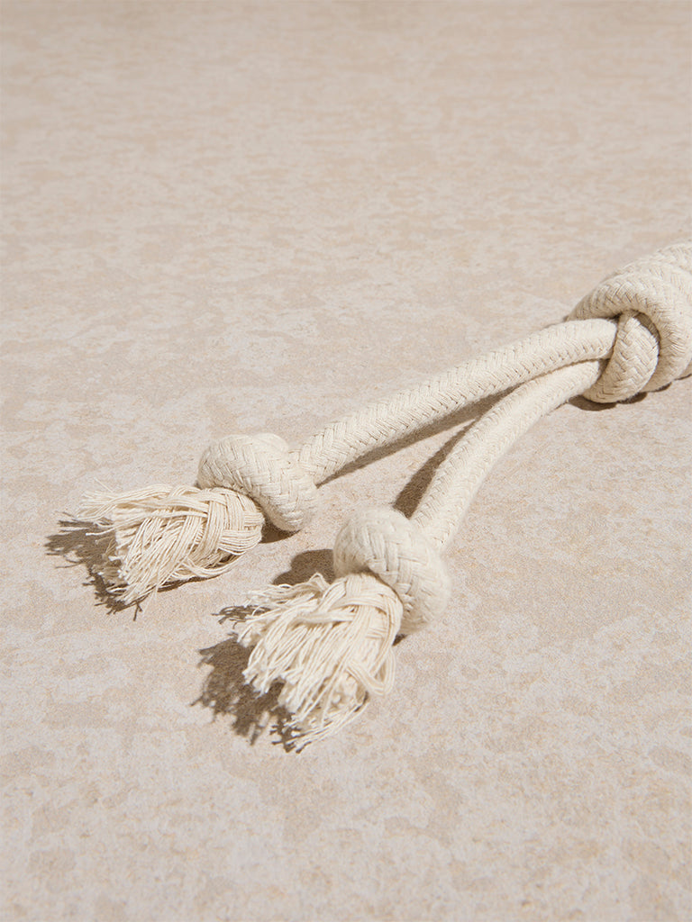 Westside Home White Single Knot Pet Rope