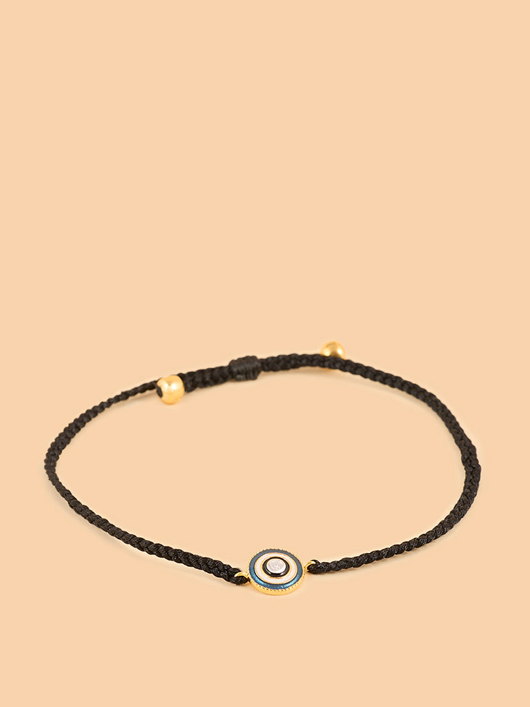 Westside X Pome Studded Evil Eye Macrame Bracelet