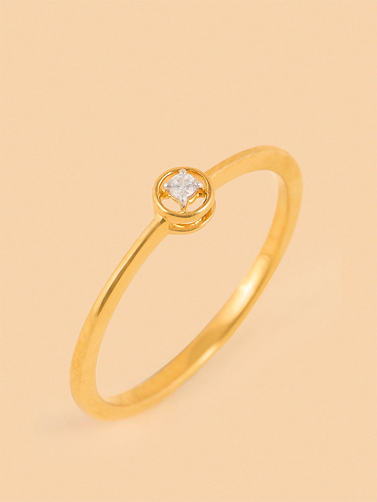 Westside X Pome Gold Solitaire Sparkle Ring