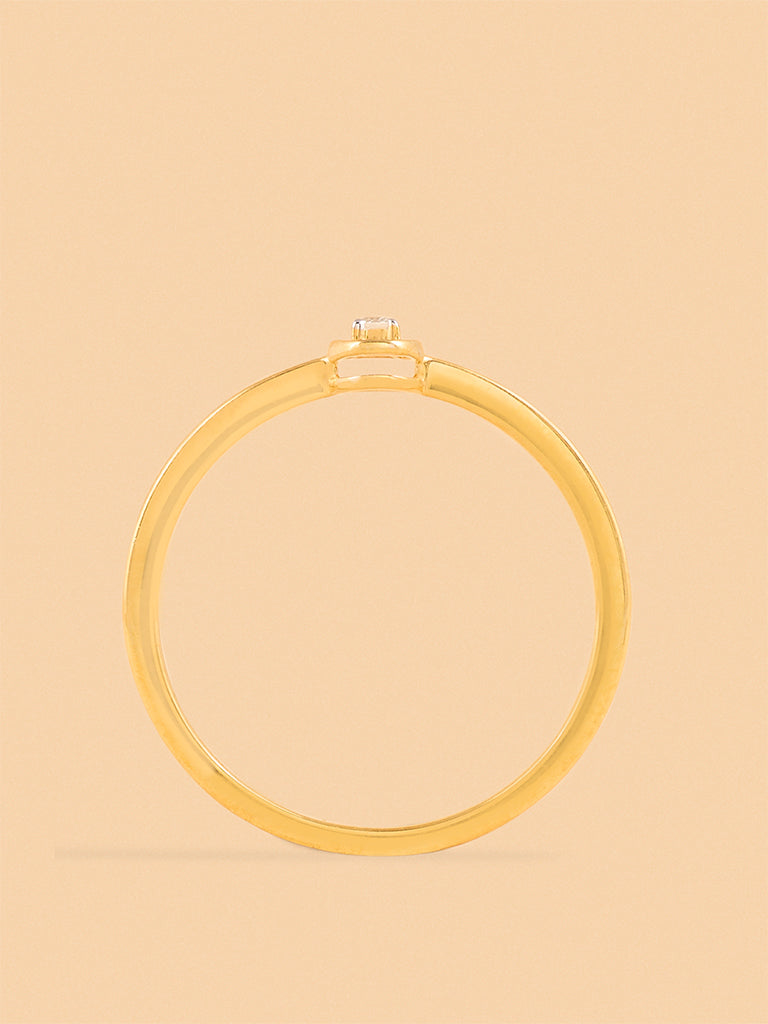 Westside X Pome Gold Solitaire Sparkle Ring