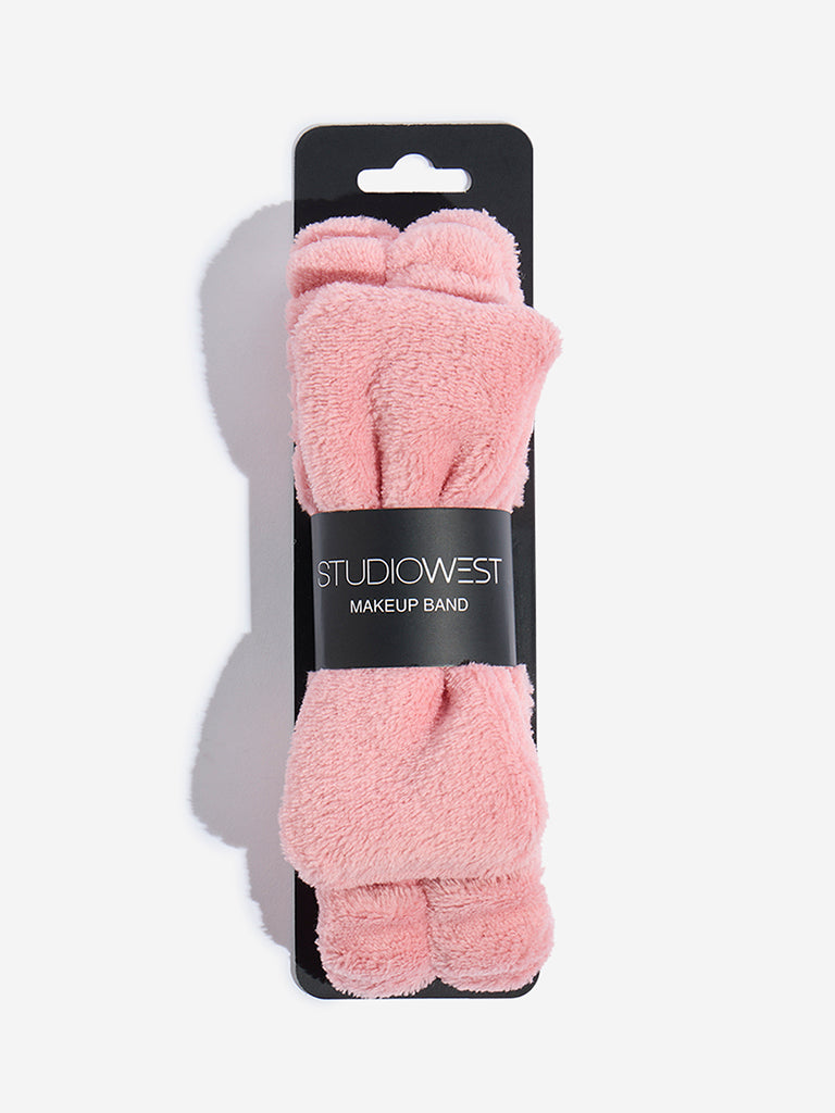 Studiowest Pink Bow-Detailed Makeup Band