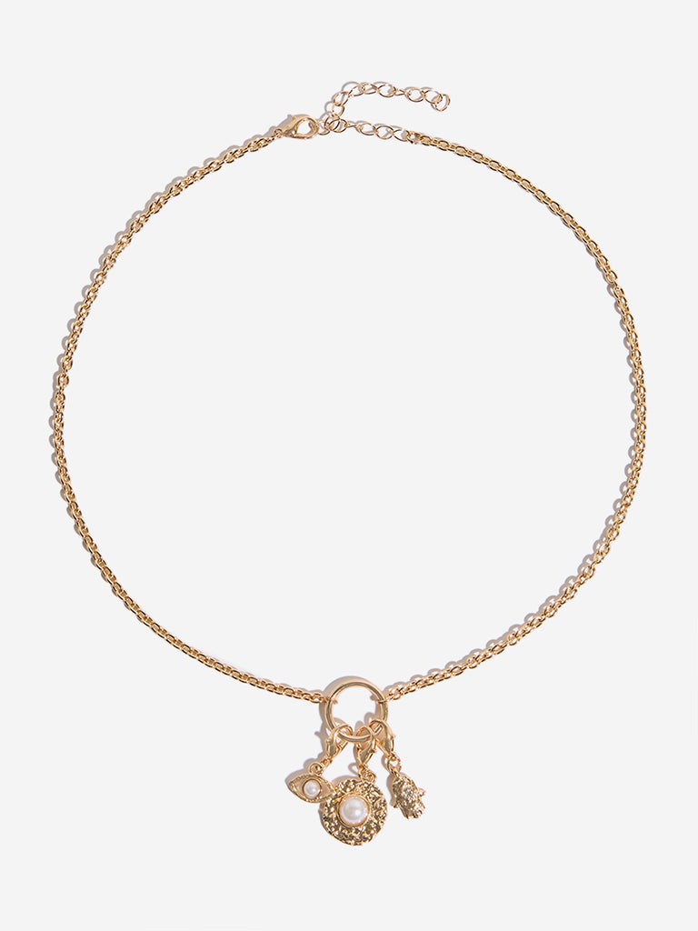 Westside Accessories Gold Multi Charm Necklace