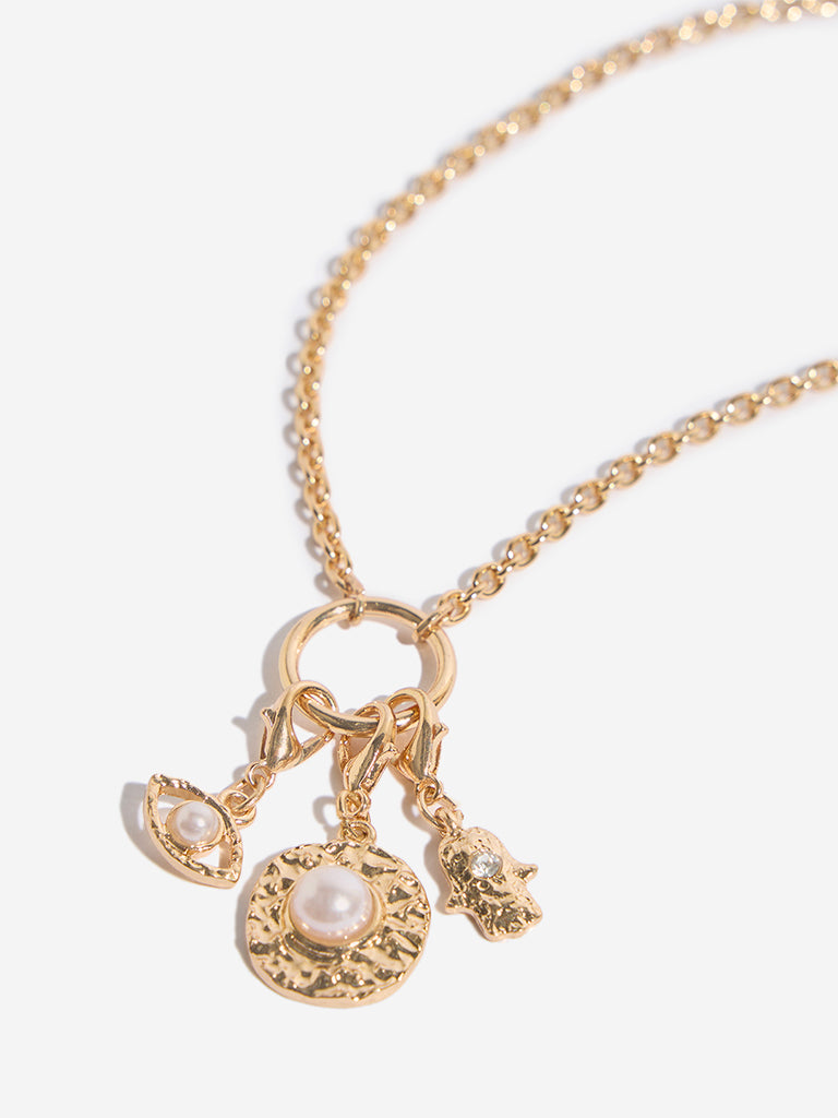 Westside Accessories Gold Multi Charm Necklace