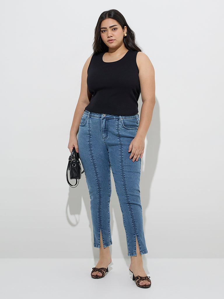 Gia Blue Slim - Fit Mid - Rise Jeans