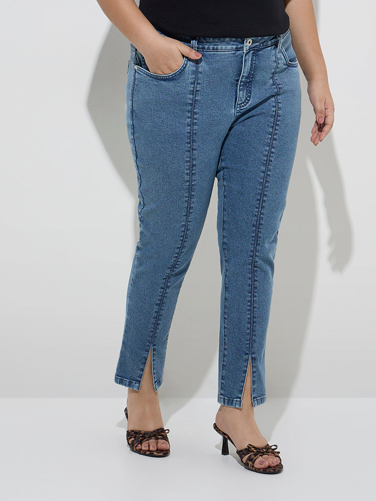 Gia Blue Slim - Fit Mid - Rise Jeans