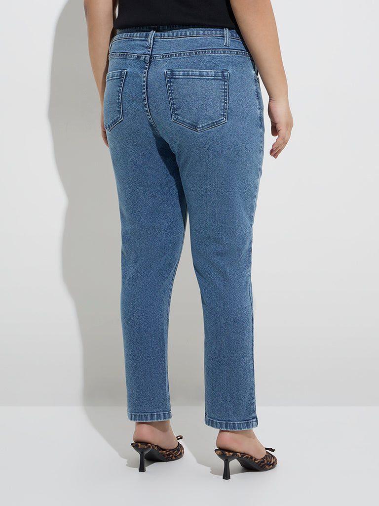 Gia Blue Slim - Fit Mid - Rise Jeans