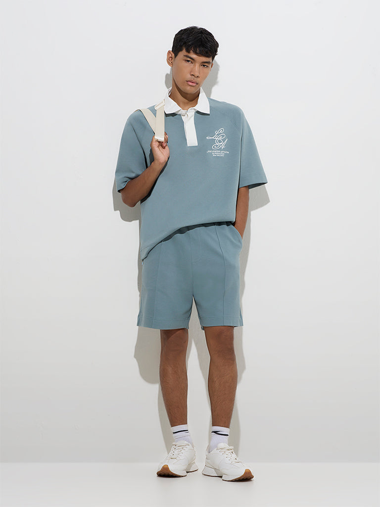 Polo Shirt Teal Shorts Mens Outfit Ralph Lauren Men Outfit TikTok Shop