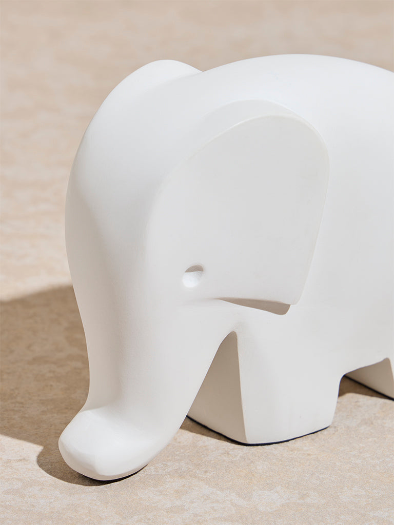 Westside Home White Elephant Decorative Object
