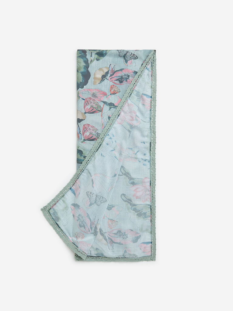 Zuba Green Foliage Design Stole