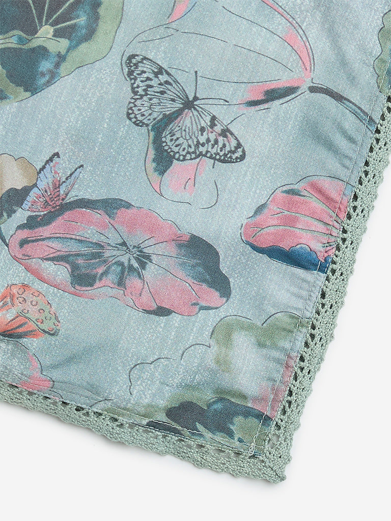 Zuba Green Foliage Design Stole