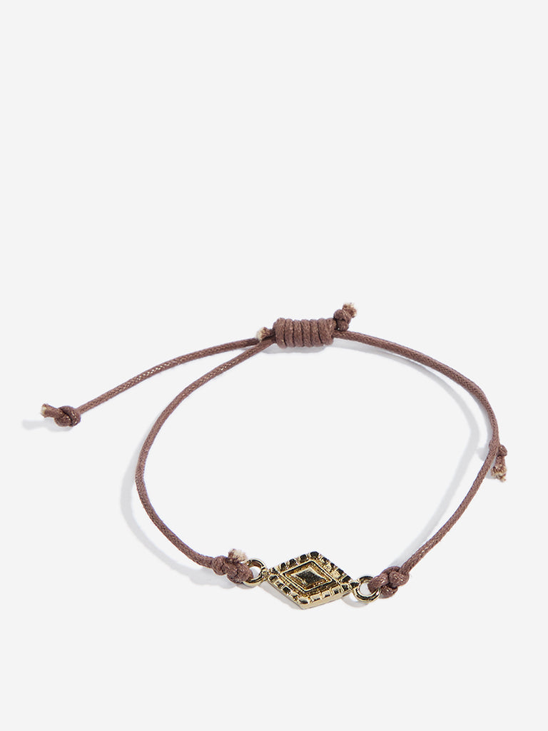 Westside Accessories Brown Boho Shell Bracelet Set - Pack of 3