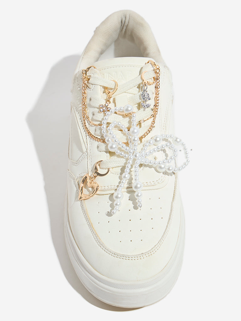 Westside Accessories Gold Assorted Pearl Statement Charms - Pack of 6