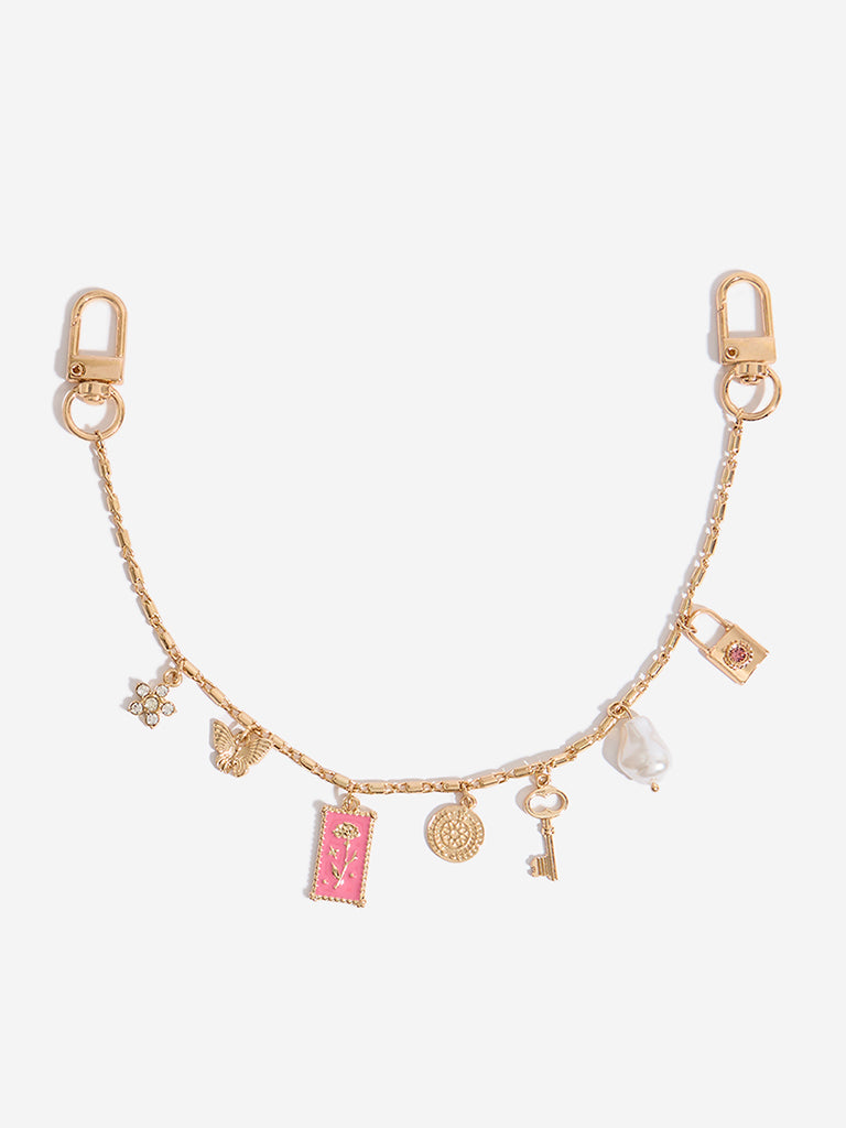 Westside Accessories Gold Multi Charm Bag Chain